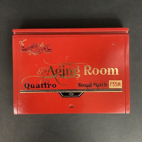 Aging Room-Espressivo-Quattro Small Batch F55M -Empty Cigar Box-Red-Collectible - Picture 5 of 6